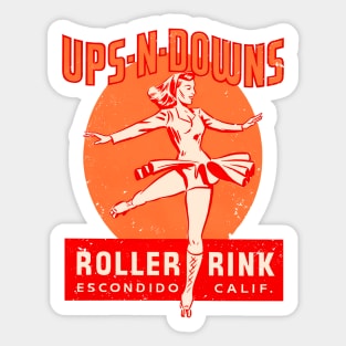 Ups n Downs Escondido California Roller Rink Sticker